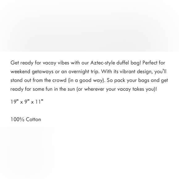 NWOT Aztec Weekender - Picture 5 of 5